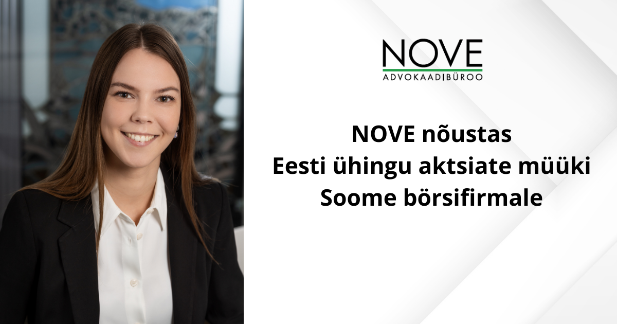 NOVE nõustas pika ajalooga keevitus- ja lõikeseadmete edasimüüja Spetselektroodi AS-i asutajat ja omanikku ühingu aktsiate müügil Soome börsifirmale Boreo. NOVE